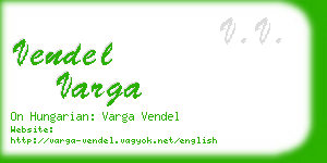 vendel varga business card